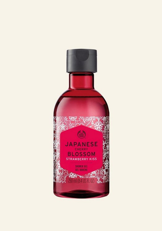 Japanese Cherry Blossom Strawberry Kiss Shower Gel The Body Shop